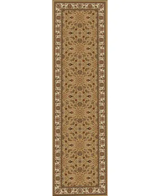 Closeout! Km Home 1592/1074/Beige Pesaro Beige 2'2" x 7'7" Runner Rug