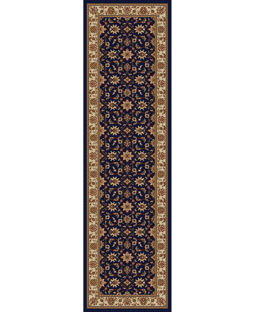 Closeout! Km Home 1592/1084/Navy Pesaro Blue 2'2" x 7'7" Runner Rug