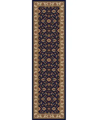 Closeout! Km Home 1592/1084/Navy Pesaro Blue 2'2" x 7'7" Runner Rug