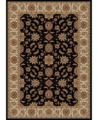 Closeout! Km Home 1592/1011/Black Pesaro Black 5'5" x 7'7" Area Rug