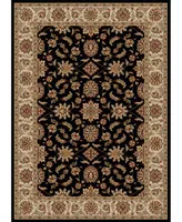 Closeout! Km Home 1592/1011/Black Pesaro Black 5'5" x 7'7" Area Rug