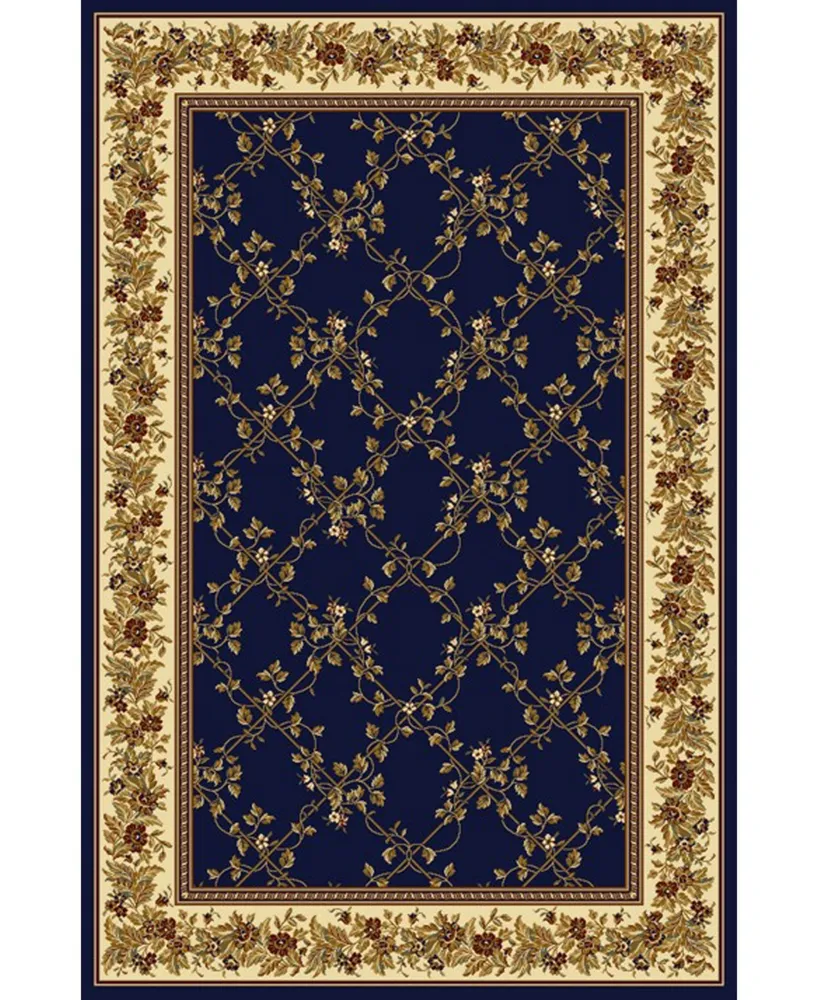Closeout! Km Home 1427/1743/Navy Navelli Blue 7'9" x 11'6" Area Rug