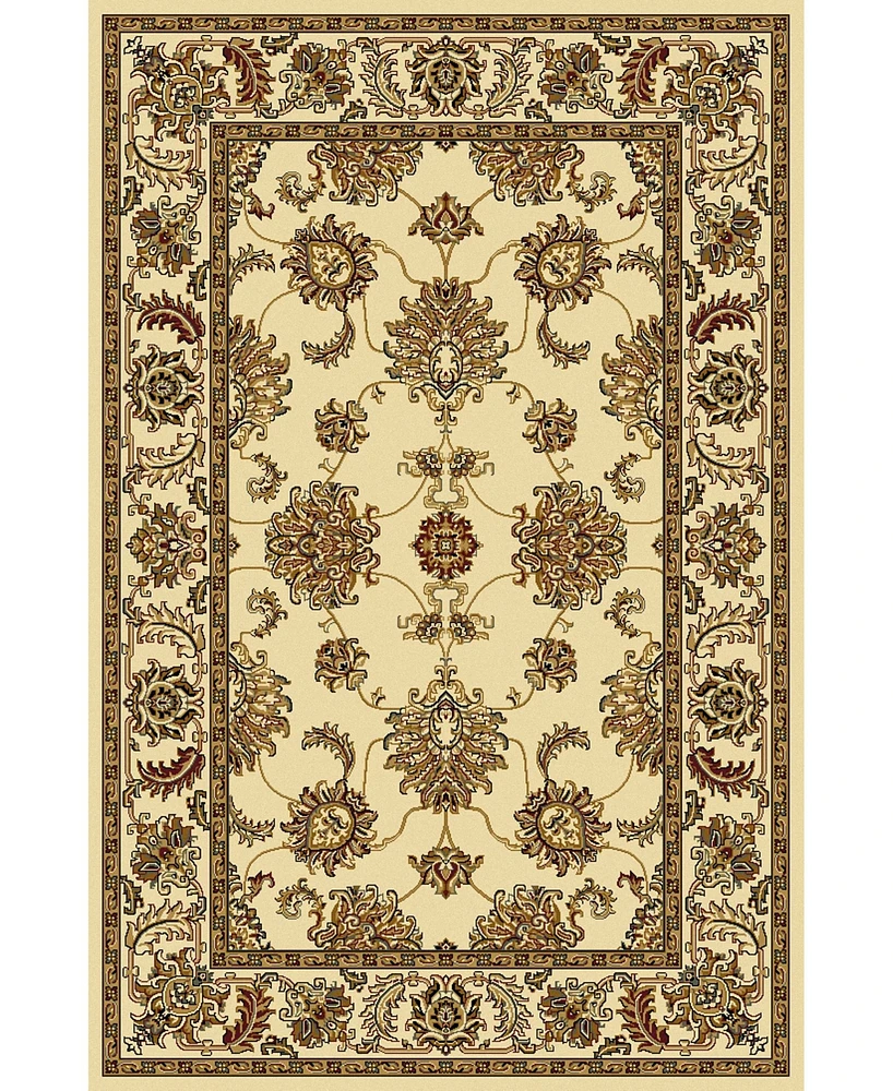 Closeout! Km Home 1330/1211/Ivory Navelli Ivory 5'5" x 8'3" Area Rug