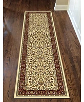 Closeout! Km Home 1318/1513/Ivory Navelli Ivory/ Cream 2'2" x 8' Runner Rug