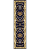 Closeout! Km Home 1419/1344/Navy Navelli Blue 2'2" x 8' Runner Rug