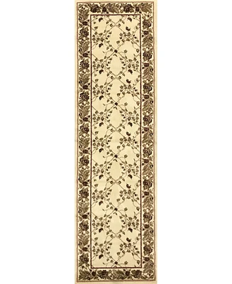 Closeout! Km Home 1590/2005/Ivory Pesaro Ivory 2'2" x 7'7" Runner Rug