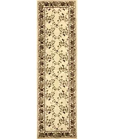 Closeout! Km Home 1590/2005/Ivory Pesaro Ivory 2'2" x 7'7" Runner Rug