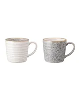 Denby Studio Grey 2 Piece Ridged Mug Set