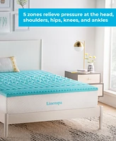 Linenspa Signature Collection 2" Zoned Gel Memory Foam Mattress Topper, Twin