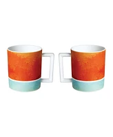 Twig New York Reve Orange Mugs - Set of 2