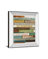 Classy Art Make A New Ending by Marla Rae Motivational Mirror Framed Print Wall Art - 22" x 26"