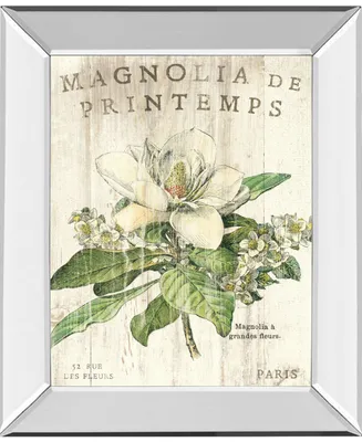 Classy Art Magnolia De Printemps by Sue Schlabach Mirror Framed Print Wall Art - 22" x 26"