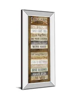 Classy Art Farmhouse Rules Shutter by Marla Rae Mirror Framed Print Wall Art - 18" x 42"