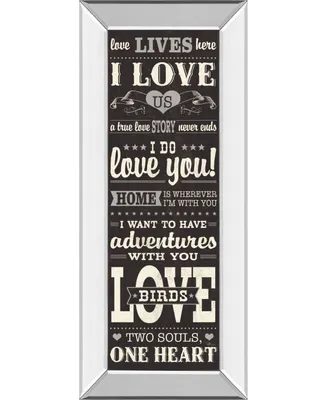 Classy Art L-o-v-e Ill by Pela Studio Mirror Framed Print Wall Art - 18" x 42"