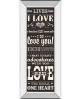 Classy Art L-o-v-e Ill by Pela Studio Mirror Framed Print Wall Art - 18" x 42"