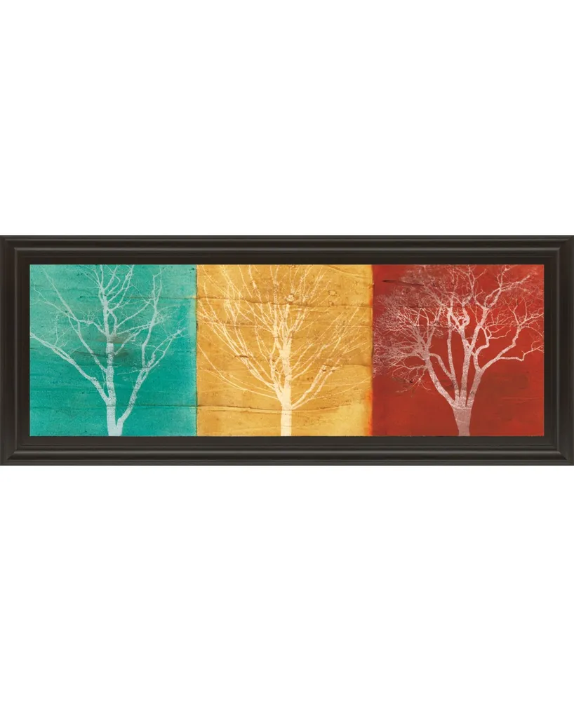 Classy Art Fallen Leaves by Stephane Fontaine Framed Print Wall Art - 18" x 42"