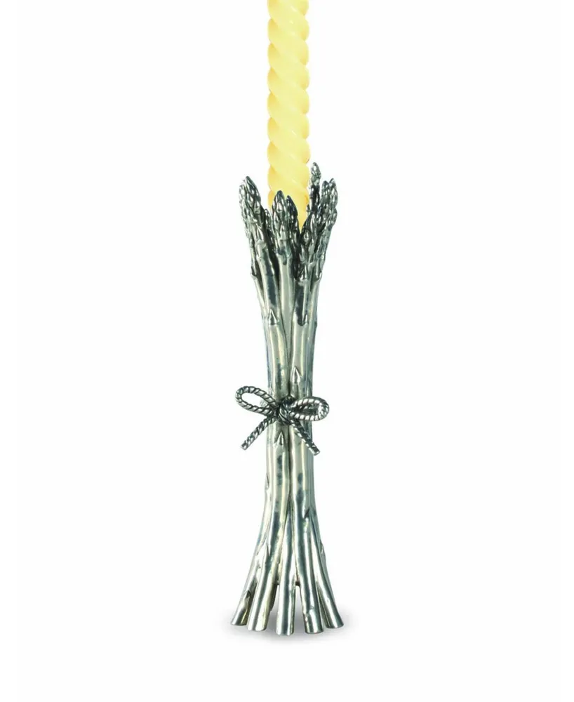 Vagabond House Pewter Asparagus Candlestick Holder