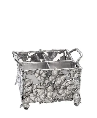 Arthur Court Designs Aluminum Butterfly Flatware Caddy