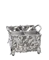 Arthur Court Designs Aluminum Butterfly Flatware Caddy