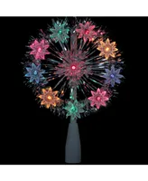 Northlight 7" Gold Tinsel Snowflake Starburst Christmas Tree Topper - Multi Lights