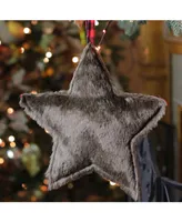 Northlight 11.25" Brown Faux Fur Star Christmas Ornament Decoration