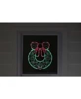 Northlight 16" Led Lighted Wreath Christmas Window Silhouette Decoration