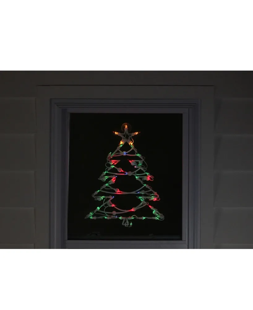 Northlight 18" Lighted Tree Christmas Window Silhouette Decoration