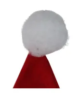 Northlight 17.5" Traditional Red and White Christmas Santa Claus Hat Accessory with White Pouf