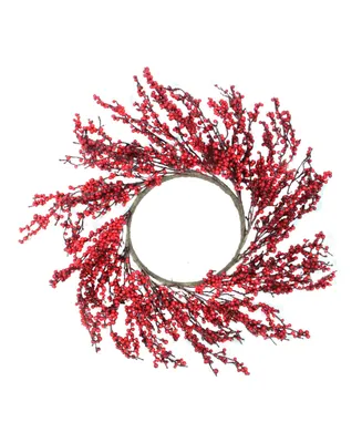 Northlight 28" Festive Red Berries Artificial Christmas Wreath - Unlit