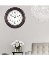 La Crosse Clock 404-2630W 12" Evelyn Quartz Wall Clock with Silent Movement