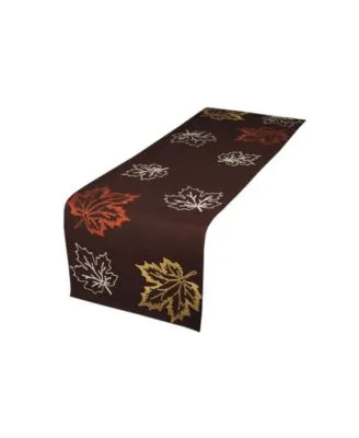 Rustic Autumn Embroidered Fall Table Runner Collection