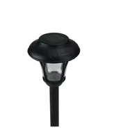 Northlight 12" Black Lantern Solar Light with White Led Light and Lawn Stake