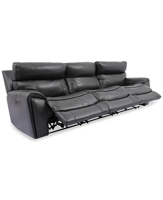 Closeout! Hutchenson -Pc. Leather Sectional with Power Recliners and Power Headrests