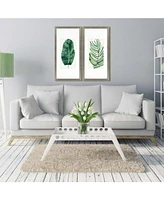 Paragon Palm Leaves Ii Framed Wall Art Set of 2, 43" x 21"