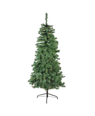 Northlight 6' Pre-Lit Alberta Pine Slim Artificial Christmas Tree - Multi Lights