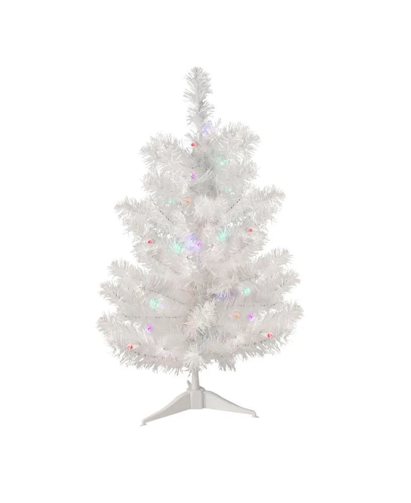 Northlight 2' Pre-Lit Led Snow White Artificial Christmas Tree