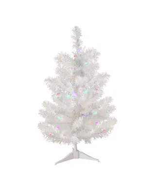 Northlight 2' Pre-Lit Led Snow White Artificial Christmas Tree