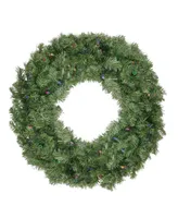 Northlight 24" Pre-Lit Led Canadian Pine Artificial Christmas Wreath with Timer - Multi Lights