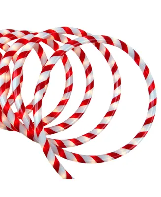 Northlight 18' Red and White Candy Cane Striped Christmas Rope Light