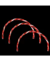 Northlight Set of 3 Candy Cane Arch Outdoor Christmas Pathway Markers