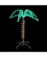 Northlight 2.5' Green and Tan Led Palm Tree Rope Light Outdoor Decoration