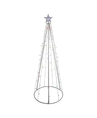 Northlight 6' Multi-Color Led Lighted Cone Tree Outdoor Christmas Decoration