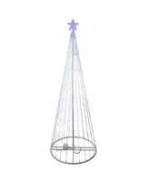 Northlight 6' Blue Led Lighted Show Cone Christmas Tree Outdoor Decoration