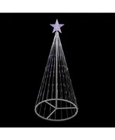 Northlight 4' Purple Led Lighted Show Cone Christmas Tree Outdoor Decoration