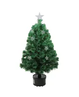 Northlight 4' Pre-Lit Fiber Optic Artificial Christmas Tree with Stars