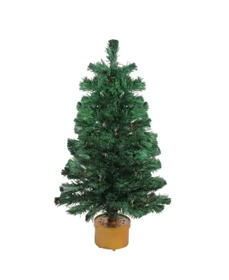 Northlight 3' Pre-Lit Color Changing Fiber Optic Artificial Christmas Tree