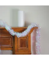 Northlight 12' Iridescent and Starburst Confetti Christmas Tinsel Garland - Unlit