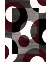 Main Street Rugs Montane Mon100 Burgundy 3'3" x 5' Area Rug