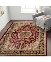 Main Street Rugs Montane Mon101 Burgundy 5'3" x 7'3" Area Rug