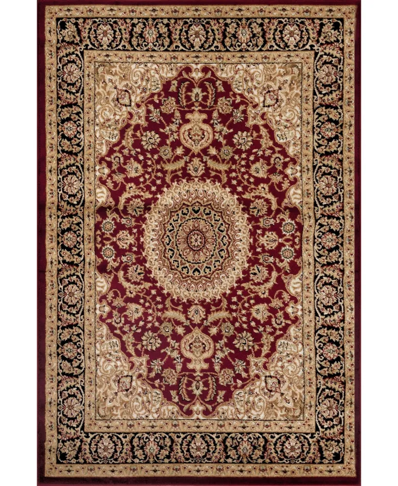 Main Street Rugs Montane Mon101 Burgundy 7'10" x 10'2" Area Rug